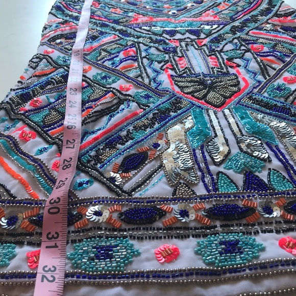 Parker Beaded Multicolor White Mini Cocktail Dress - New With Tags NWT $396 - Picture 9 of 16